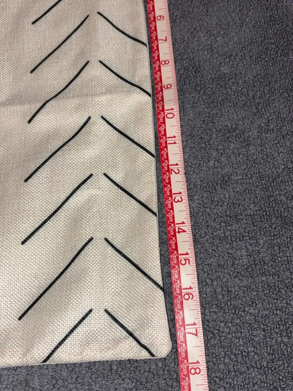 Neutral Chevron Accent Pillow Cover in Beige and Black